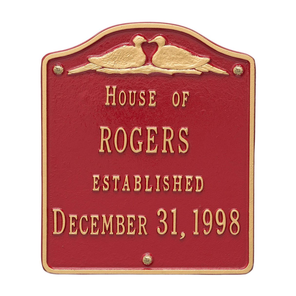 Whitehall 5009RG - Wedding Plaque - Standard Wall - Two Line