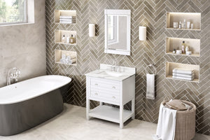 Jeffrey Alexander VKITAST30GRSGR 30" Grey Astoria Vanity, Steel Grey Cultured Marble Vanity Top, undermount rectangle bowl