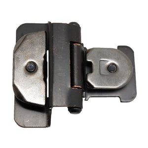 Amerock Double Demountable Cabinet Hinge 1/4 inch (6 mm) Overlay Hinge Oil Rubbed Bronze 2 Pack Self-Closing Hinge Cabinet Door Hinge