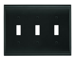Amerock Wall Plate Black Bronze 3 Toggle Switch Plate Cover Candler 1 Pack Light Switch Cover