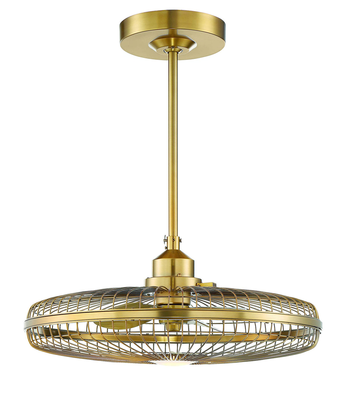 Savoy House 29-FD-122-SN Wetherby 26" LED Fandelier Caged Ceiling Fan in Satin Nickel (26" W x 30" H)