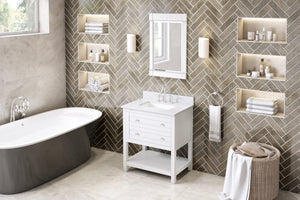 Jeffrey Alexander VKITAST30GRSGR 30" Grey Astoria Vanity, Steel Grey Cultured Marble Vanity Top, undermount rectangle bowl