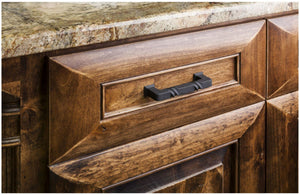 Jeffrey Alexander 602-96SIM 96 mm Center-to-Center Distressed Antique Silver Rustic Twist Tahoe Cabinet Pull