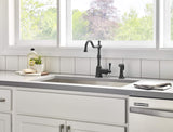 Gerber D401157BS Satin Black Opulence Single Handle Kitchen Faucet