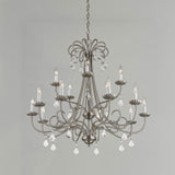 Livex Lighting 40879-05 Transitional 15 Light Foyer Chandelier from Daphne Collection Finish, Polished Chrome