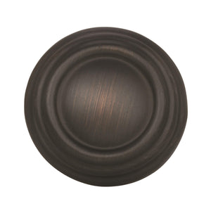 Amerock Cabinet Knob Oil Rubbed Bronze 1-1/4 inch (32 mm) Diameter Sterling Traditions 1 Pack Drawer Knob Cabinet Hardware