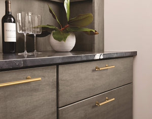 Amerock Cabinet Pull Champagne Bronze 5-1/16 inch (128 mm) Center-to-Center Radius 1 Pack Drawer Pull Cabinet Handle Cabinet Hardware