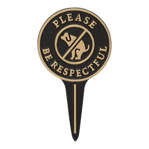 Whitehall 10595 - Please Be Respectful Dog Courtesy Lawn Stake