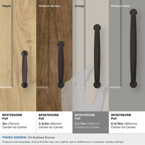 Amerock Cabinet Pull Oil Rubbed Bronze 5-1/16 inch (128 mm) Center-to-Center Renown 1 Pack Drawer Pull Cabinet Handle Cabinet Hardware