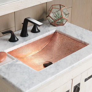 Native Trails CPS545 Avila Copper Under Mount Bathroom Sink, Brushed Nickel