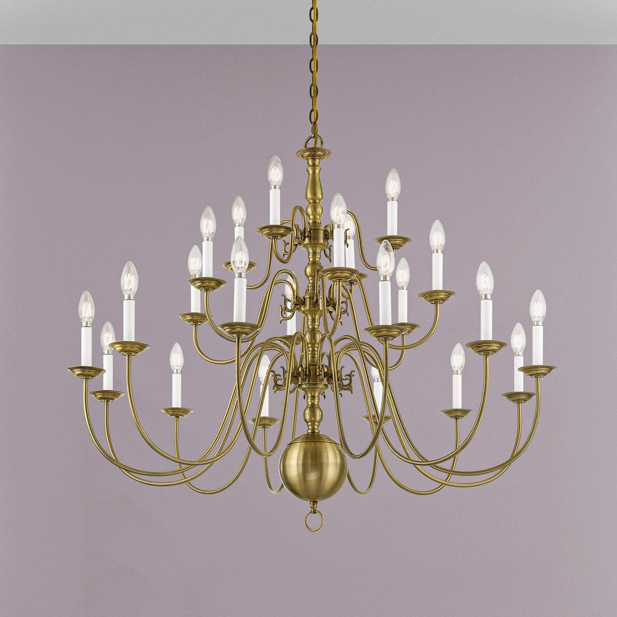 Livex Lighting 5015-07 Williamsburg 22-Light Chandelier, Bronze