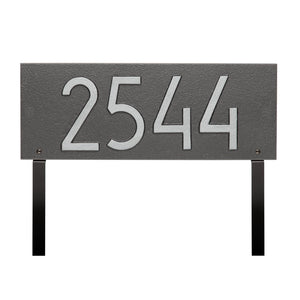 Whitehall 3904PS - Mid-Century Modern Rectangle Plaque, Standard Lawn 1-line