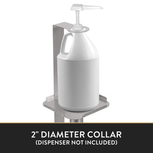 John Boos SDS-SB-2 Commercial Adjustable Stainless Steel Hand Sanitizer Jug Dispenser Holder/Stand, Maximum Height 40"
