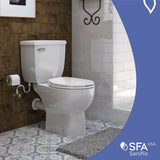SANIFLO Elongated Toilet Bowl - Soft Close - Residential - White