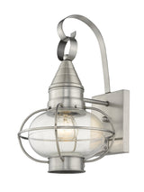Livex Lighting 26901-91 Transitional One Light Outdoor Wall Lantern from Newburyport Collection in Pwt, Nckl, B/S, Slvr. Finish, Brushed Nickel