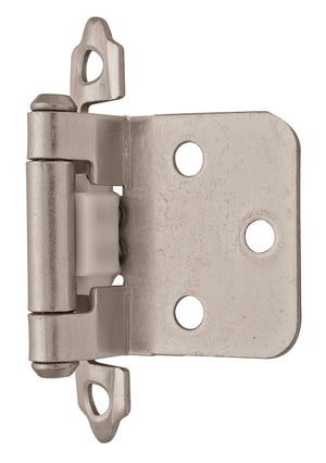 Amerock Cabinet Hinge Variable Overlay Hinge Satin Nickel 2 Pack Self-Closing Hinge Face Mount Hinge Cabinet Door Hinge