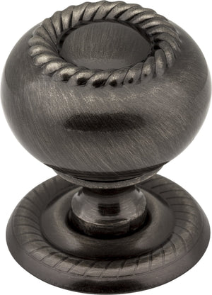 Jeffrey Alexander S6060DACM 1-1/4" Diameter Gun Metal Rope Rhodes Cabinet Knob