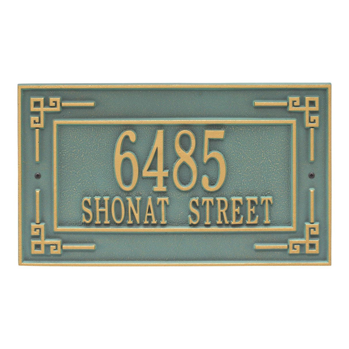 Whitehall 1906AC - Personalized Key Corner Plaque - Standard - Wall - 2 Line