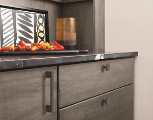 Amerock Cabinet Pull Matte Black 5-1/16 inch (128 mm) Center-to-Center Versa 1 Pack Drawer Pull Cabinet Handle Cabinet Hardware