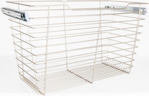 Hardware Resources POB1-162317SN Satin Nickel Closet Pullout Basket with Slides 16