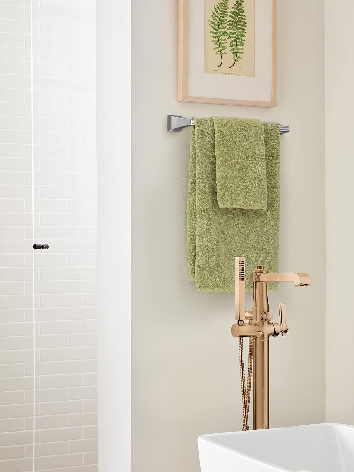 Amerock BH3602326 Chrome Towel Bar 18 in (457 mm) Towel Rack Mulholland Bathroom Towel Holder Bathroom Hardware Bath Accessories