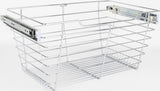 Hardware Resources POB1-162311CH Chrome Closet Pullout Basket with Slides 16"D x 23"W x 11"H