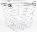 Hardware Resources POB1-161717SN Satin Nickel Closet Pullout Basket with Slides 16"D x 17"W x 17"H