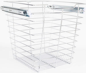 Hardware Resources POB1-161717CH Chrome Closet Pullout Basket with Slides 16