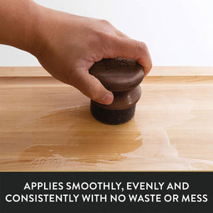 John Boos APPLICRND-W Oil & Cream Applicator for Smooth Finishes on Wood Cutting Boards, Butcher Block and Countertops, Chopping/Charcuteries Essential APPLICATOR ROUND WALNUT 1 PER -RM