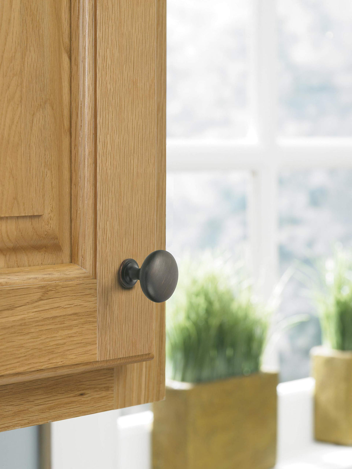Amerock, Oil Rubbed Bronze 1-1/4 inch (32 mm) Diameter Edona 1 Pack Drawer Knob Cabinet Hardware