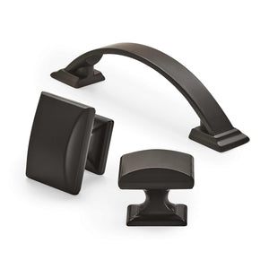 Amerock Cabinet Knob Black Bronze 1-1/4 inch (32 mm) Length Candler 1 Pack Drawer Knob Cabinet Hardware