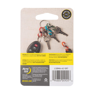 Nite Ize S-Biner MicroLock Aluminum, Locking Keychain Carabiner, 5 Pack, Assorted Colors