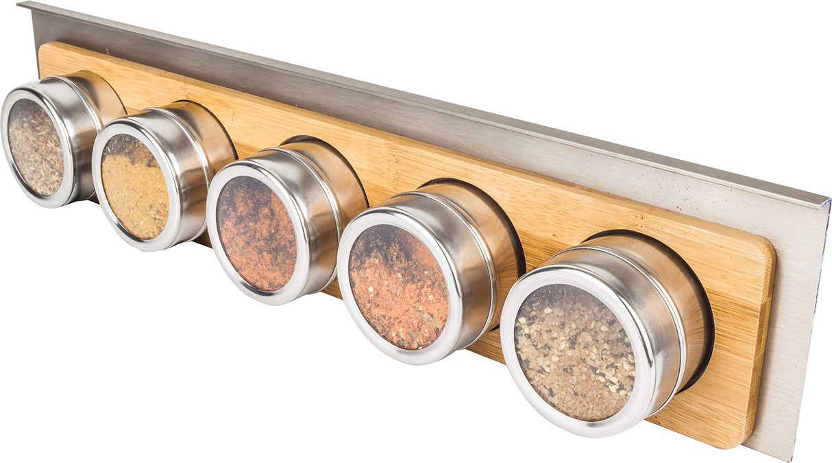 Hardware Resources SRSS980-BAM Hanging 5 Spice Bottle Shelf for Smart Rail Storage Solution