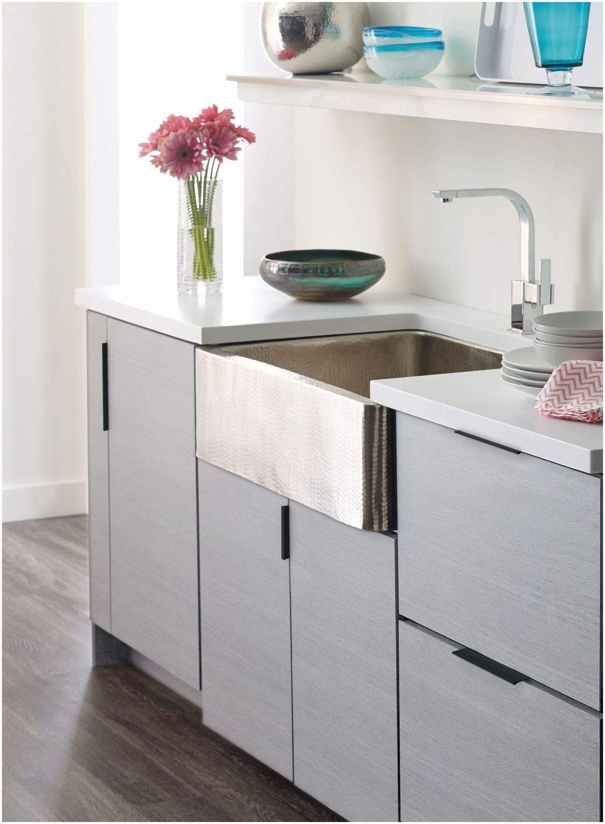 Amerock Cabinet Pull Polished Chrome 3-3/4 inch (96 mm) Center to Center Edge Pull 1 Pack Drawer Pull Drawer Handle Cabinet Hardware
