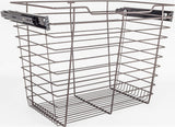 Hardware Resources POB1-161717ORB Dark Bronze Closet Pullout Basket with Slides 16"D x 17"W x 17"H