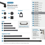 Amerock Cabinet Pull Black Bronze 3 inch (76 mm) Center to Center Blackrock 1 Pack Drawer Pull Drawer Handle Cabinet Hardware