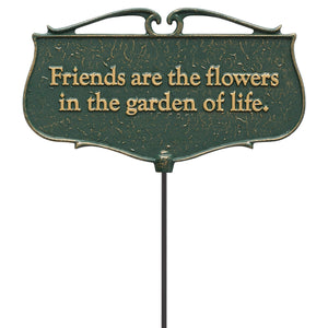 Whitehall 10041 -  Friends are the Flowers...  - Garden Poem Sign