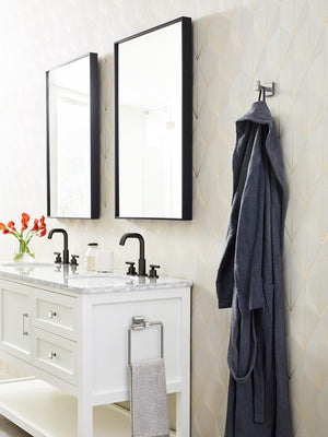 Amerock BH3607226 Chrome Towel Ring 7-1/16 in (179 mm) Length Towel Holder Appoint Hand Towel Holder for Bathroom Wall Small Kitchen Towel Holder Bath Accessories