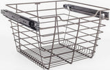 Hardware Resources POB1-161711ORB Dark Bronze Closet Pullout Basket with Slides 16"D x 17"W x 11"H