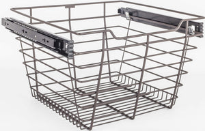 Hardware Resources POB1-161711ORB Dark Bronze Closet Pullout Basket with Slides 16