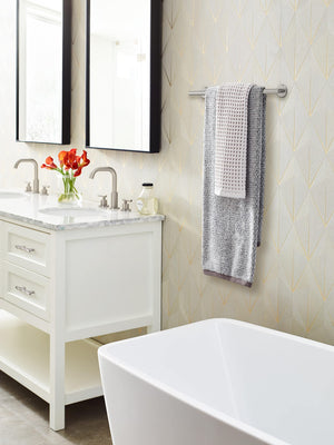 Amerock BH26543SS Stainless Steel Towel Bar 18 in (457 mm) Towel Rack Arrondi Bathroom Towel Holder Bathroom Hardware Bath Accessories