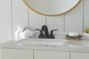 Gerber D307018BS Satin Black Vaughn Two Handle Centerset Lavatory Faucet
