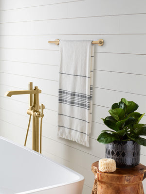 Amerock BH26543CZ Champagne Bronze Towel Bar 18 in (457 mm) Towel Rack Arrondi Bathroom Towel Holder Bathroom Hardware Bath Accessories