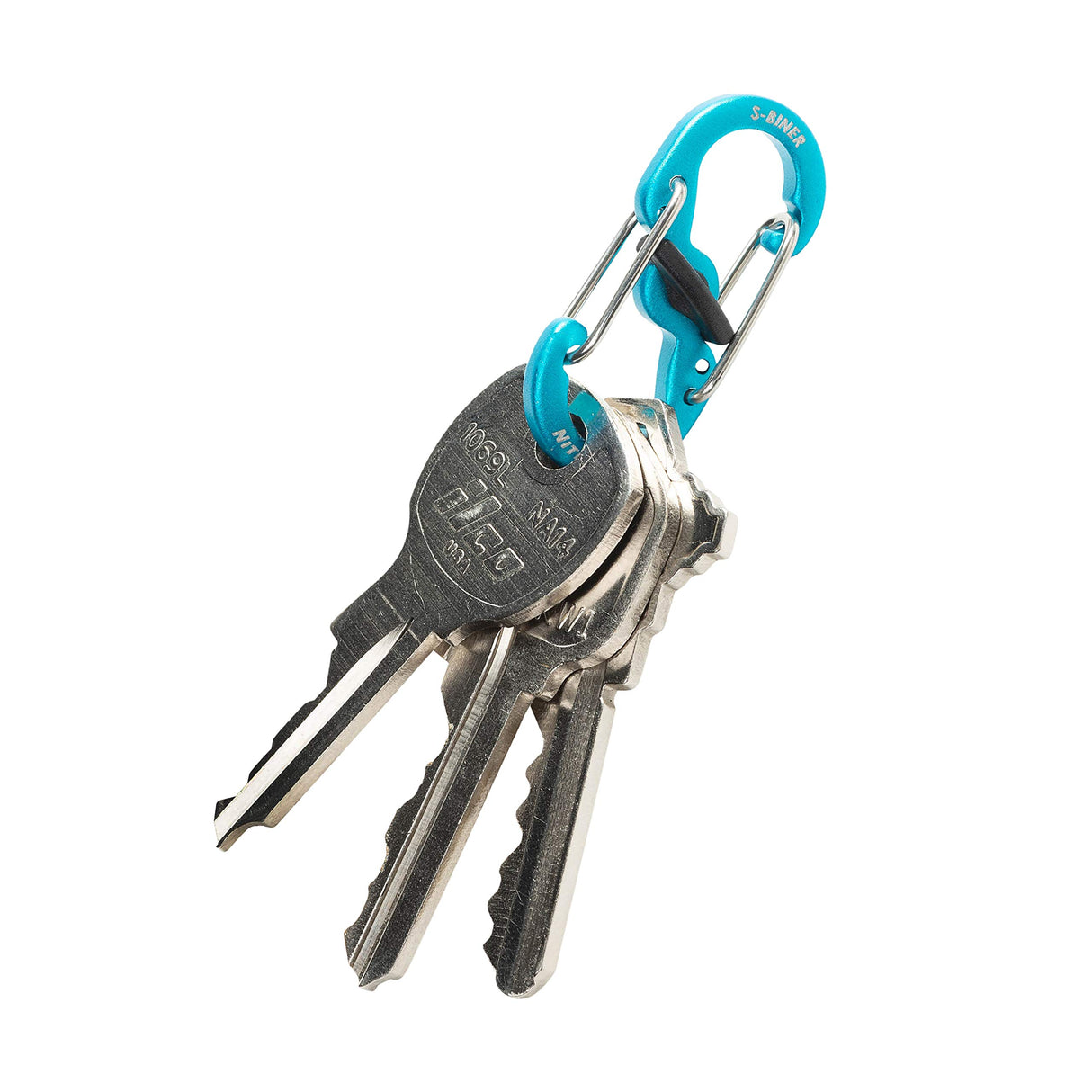 Nite Ize S-Biner MicroLock Aluminum, Locking Keychain Carabiner, 5 Pack, Assorted Colors