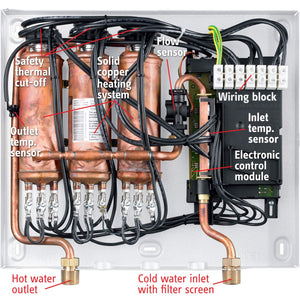 Stiebel Eltron Tankless Water Heater - Tempra 29 Trend - Electric, On Demand Hot Water, Eco, White