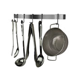 Enclume DWR1 SS 24" Curved Wall Rack Utensil Bar w/ 6 Hooks SS