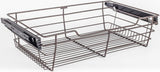 Hardware Resources POB1-16236ORB Dark Bronze Closet Pullout Basket with Slides 16"D x 23"W x 6"H