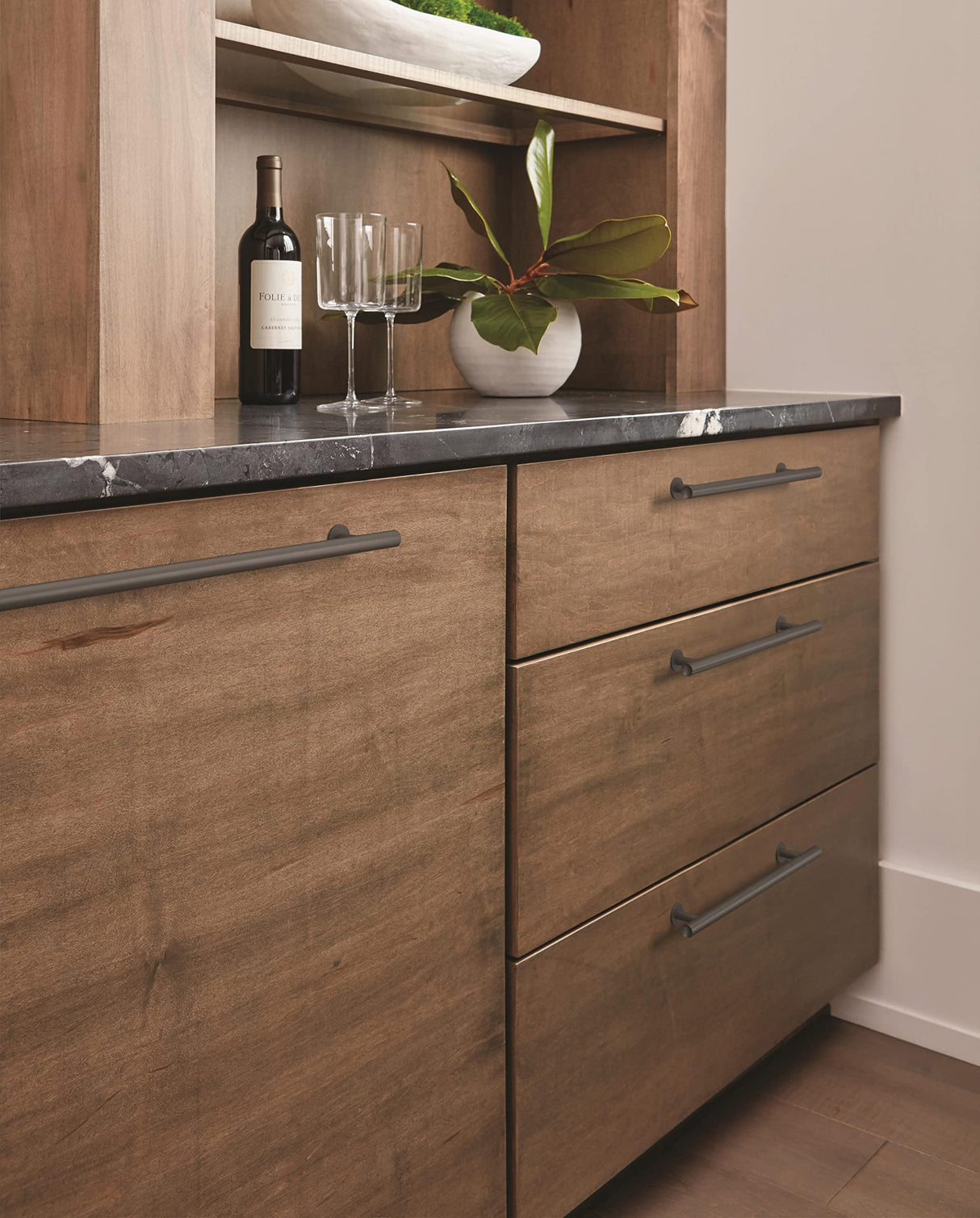 Amerock Cabinet Pull Matte Black 10-1/16 inch (256 mm) Center-to-Center Radius 1 Pack Drawer Pull Cabinet Handle Cabinet Hardware