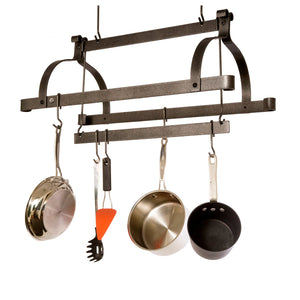 Enclume PR38 HS Three Bar Ceiling Pot Rack w/ 18 Hooks HS