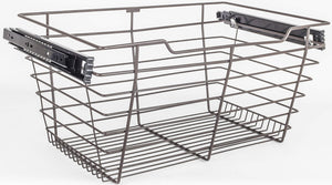 Hardware Resources POB1-142911ORB Dark Bronze Closet Pullout Basket with Slides 14